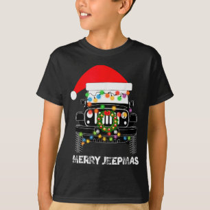 Frohe Jeepmas hässliches Licht Rentier Weihnachten T-Shirt