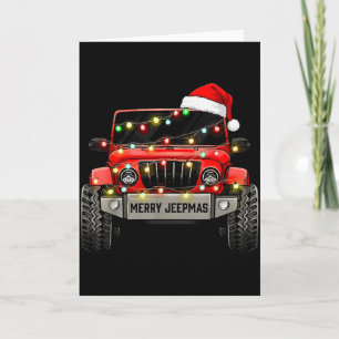 Frohe Jeepmas Weihnachten Xmas Santa Rentiere Männ Karte