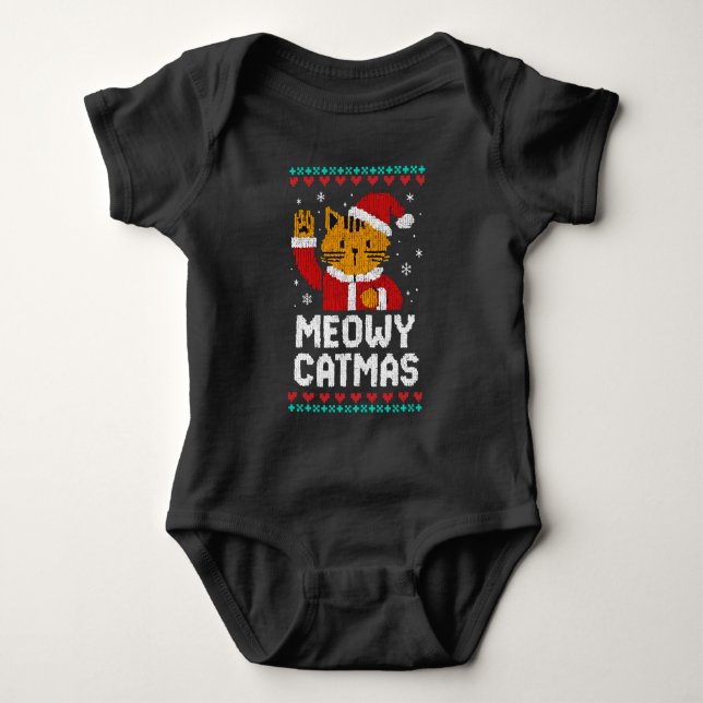 Frohe Katmas Baby Strampler (Vorderseite)