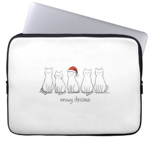 Frohe Katmas Katze Weihnachten Süße Kätzchen Katze Laptopschutzhülle