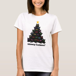 Frohe Katz Weihnachten T-Shirt