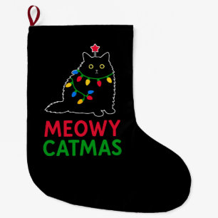 Frohe Katzenweihnachten Großer Weihnachtsstrumpf