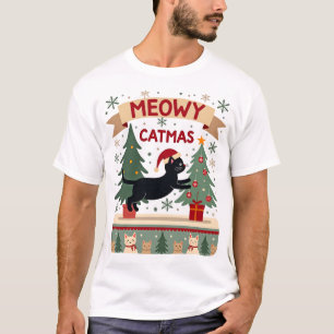 Frohe Katzenweihnachten, hässlicher Weihnachtspull T-Shirt