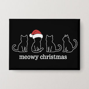 Frohe Katzenweihnachten Süße Kätzchen Katzen Weihn Button
