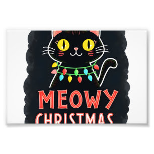 Frohe Katzenweihnachten Süße Kätzchen Katzen Weihn Fotodruck