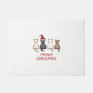 Frohe Katzenweihnachten Süße Kätzchen Katzen Weihn Fußmatte