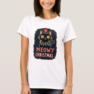 Frohe Katzenweihnachten Süße Kätzchen Katzen Weihn T-Shirt