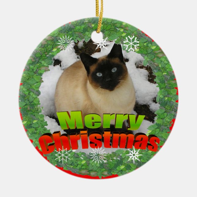 Frohe Keramikornament (Vorne)