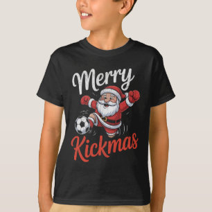 Frohe Kickmas Lustiges Weihnachten Fußball Xmas T-Shirt