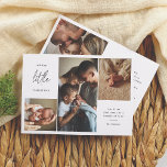 Frohe kleine Weihnachten Erste Weihnachten 4 Foto<br><div class="desc">Feiern Sie Ihre schönsten Urlaubsmomente mit unserer Fotokarte "Merry Little Christmas". Diese Karte erfasst die Freude Ihrer wachsenden Familie. An der Vorderseite dieses Designs befinden sich drei Ihrer Lieblings-Fotos. Die obere links Ecke liest "Merry Little Christmas" in einer Kombination aus Serifentypografie und moderner Schriftzeichen. In der rechten unteren Ecke befindet...</div>
