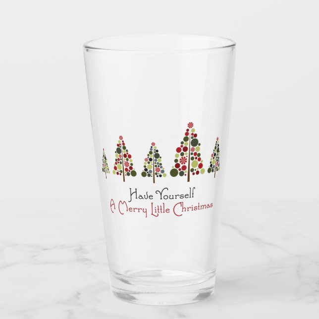 Frohe kleine Weihnachten Glas (Vorderseite)