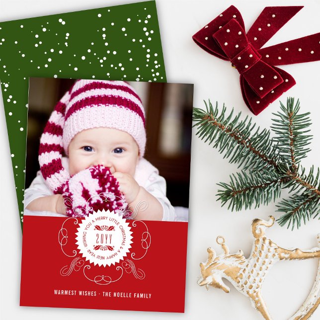 Frohe kleine Weihnachten Glück Neujahr Siegel Foto (Von Creator hochgeladen)