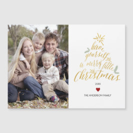 Frohe kleine Weihnachten - magnetische Fotokarte Magnetkarte