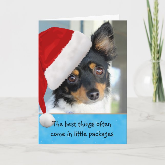 Frohe kleine Weihnachten Niedliche Doggie Weihnach (Vorderseite)