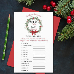 Frohe kleine Weihnachts-Baby-Dusche Word Scramble