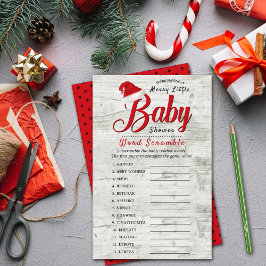 Frohe kleine Weihnachts-Baby-Dusche Word Scramble