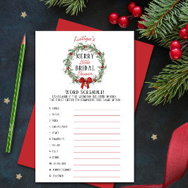 Frohe kleine Weihnachts-Brautparty Word Scramble