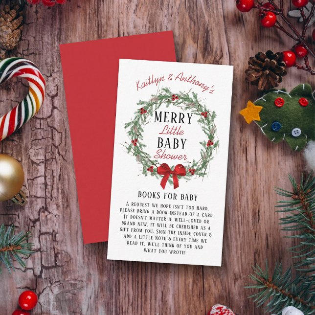 Frohe kleine Weihnachtsduschbücher für Baby Begleitkarte (Von Creator hochgeladen)