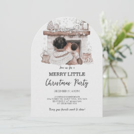 Frohe kleine Weihnachtsfamilie Party Einladung