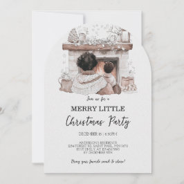 Frohe kleine Weihnachtsfamilie Party Einladung