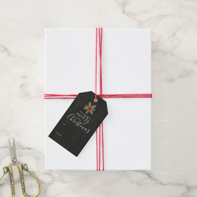 Frohe kleine Weihnachtsferien Geschenkanhänger (Mit Garn)