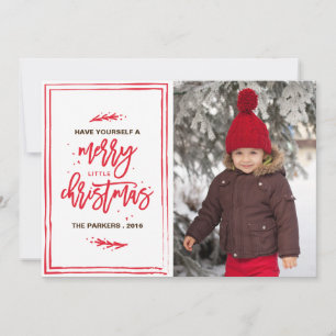 Frohe kleine Weihnachtsfotokarte Feiertagskarte