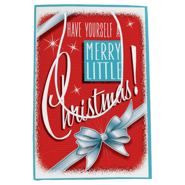 Frohe kleine Weihnachtsgeschenktasche - Mittlere T Mittlere Geschenktüte (Vorderseite)