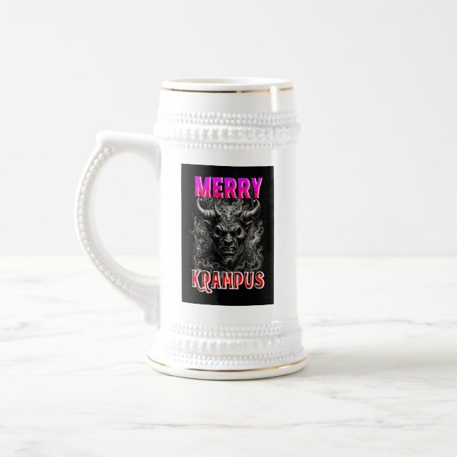 Frohe Krampus Bierglas (Links)