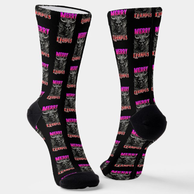 Frohe Krampus Socken (Gewinkelt)