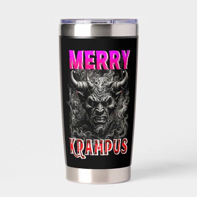 Frohe Krampus Thermobecher (Vorderseite)
