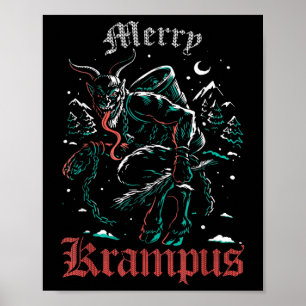 Frohe Krampus Weihnachten Xmas Horror Hässlich Bös Poster
