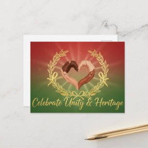 Frohe Kwanzaa Kinara Grußkarte Postkarte