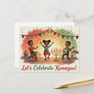 Frohe Kwanzaa Kinara Postkarte
