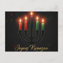 Frohe Kwanzaa Kinara Postkarte