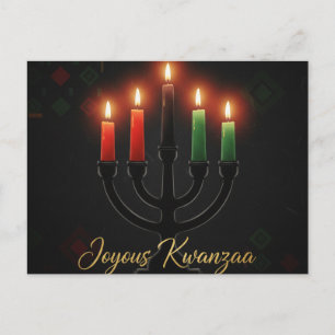 Frohe Kwanzaa Kinara Postkarte