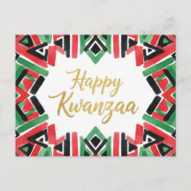Frohe Kwanzaa Kinara Postkarte