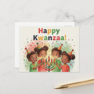 Frohe Kwanzaa Kinara Postkarte
