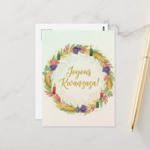Frohe Kwanzaa Kinara Postkarte