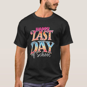 Frohe Letzter Schultag Lehrer Abschluss Kinder T-Shirt