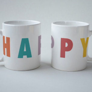 FROHE LIEBE FREUDE   FARBENFROHE WEIHNACHTEN KAFFEETASSE