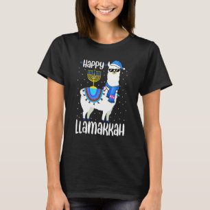 Frohe Llamakkah Niedliche jüdische Lama Sonnenbril T-Shirt