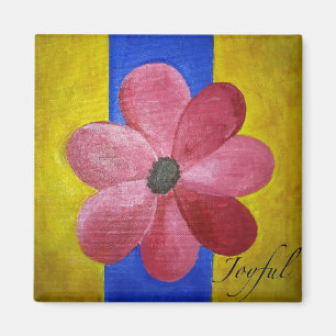 Frohe Magnet-Blume Magnet