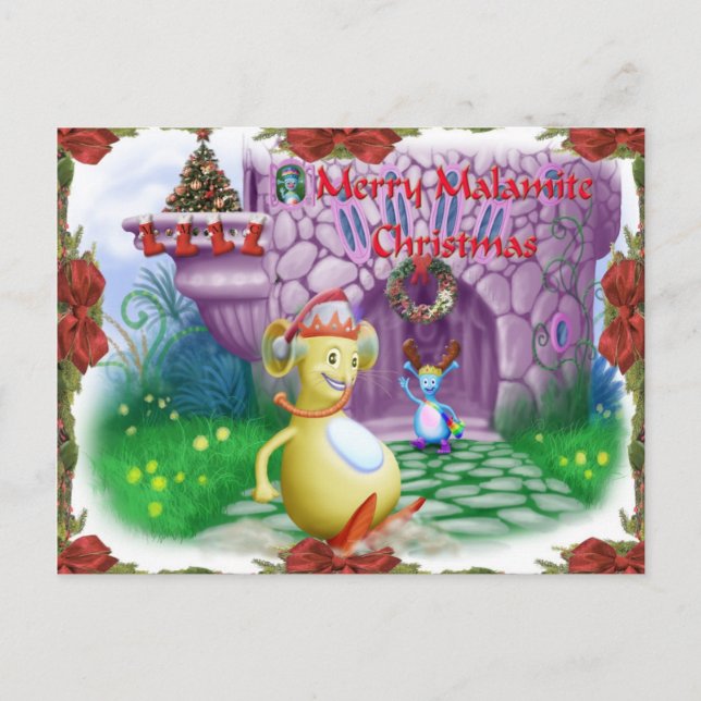 Frohe malamische Weihnachten! Feiertagspostkarte (Vorderseite)