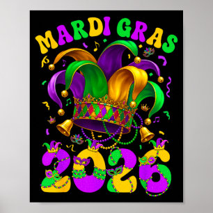 Frohe Mardi Gras Karneval Mardi Gras 2026 Narr M Poster