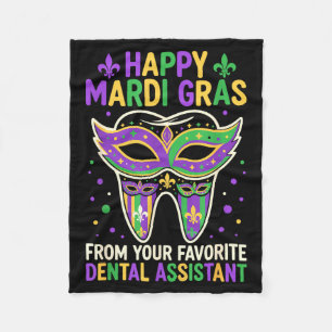 Frohe Mardi Gras von Ihrem Lieblings-Zahnarzt auf Fleecedecke