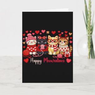 Frohe Meowentines Süße Katze Valentinstag Liebe Hä Karte