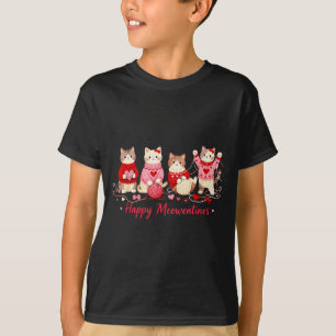 Frohe Meowentines Süße Katze Valentinstag Liebe Hä T-Shirt