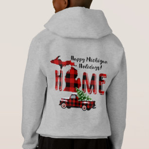 Frohe Michigan Feiertage! Büffelkariert LKW Hoodie