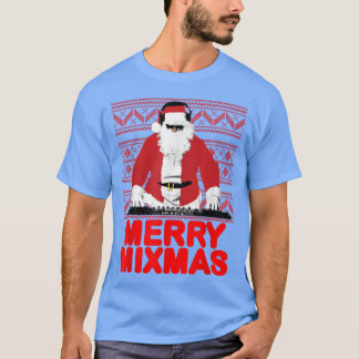 Frohe Mimas für den DJ Santa Vater Weihnachten lus T-Shirt