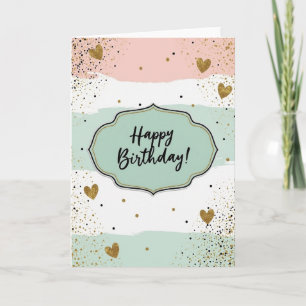 Frohe Mint Gold Karte